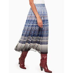 NEW Kate Spade Deco Chiffon Maxi Skirt
